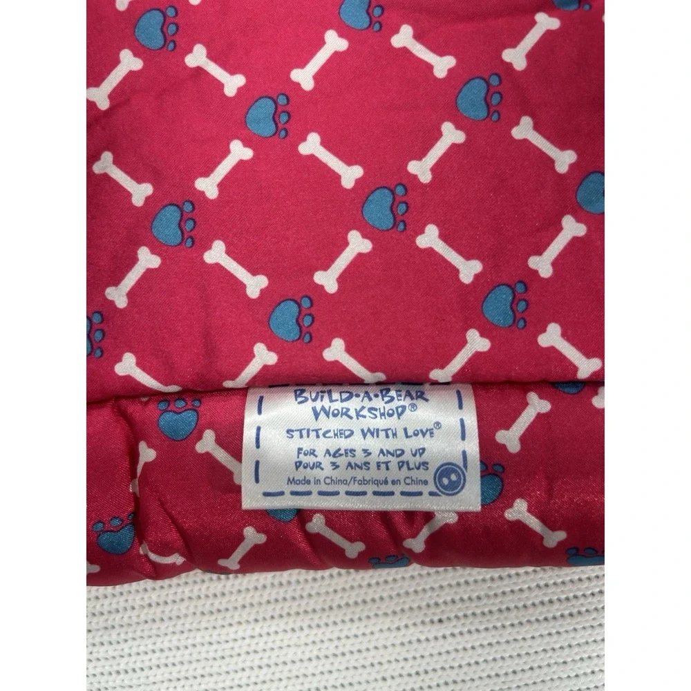 Build A Bear Workshop Pet Purple Paw/Bone Print‎ Dog Bed Mat BABW